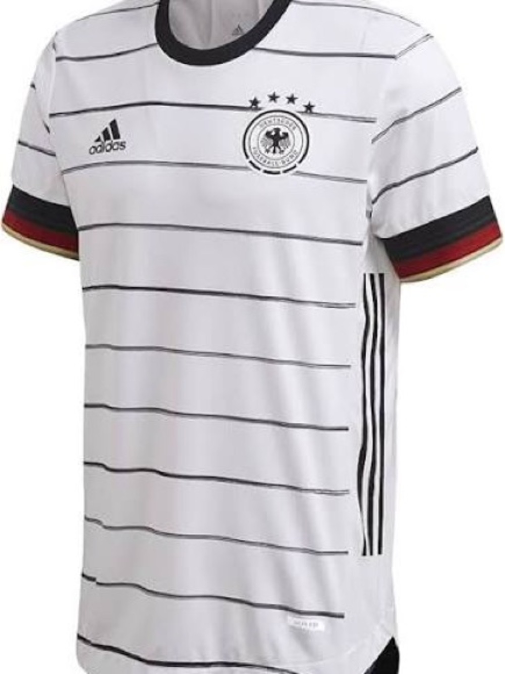 Adidas Germany White Black Striped Soccer Jersey